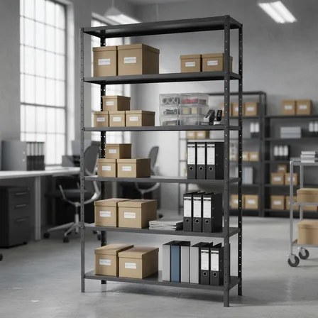 Estante Armário De Aço 6 Bandejas 60cm Na Cor Preta