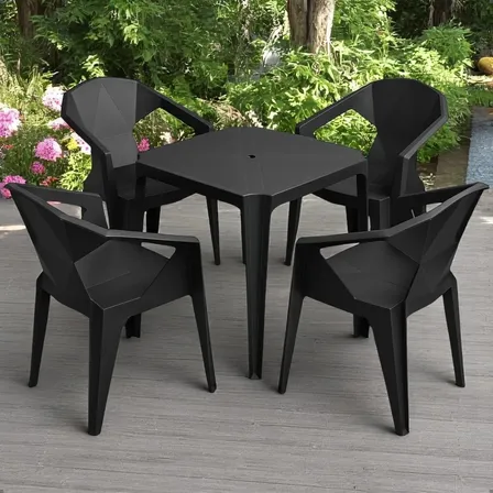 Kit Mesa Monoboco Com 4 Cadeiras Poltrona Diamond 182kg