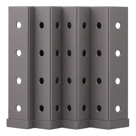 4 Colunas De Aço 2metros P/estante-cinza Chapa 20 + Sapata