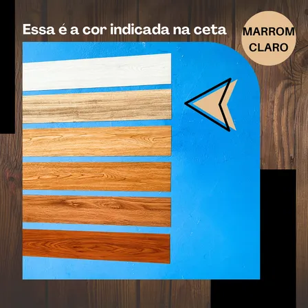 Piso Vinílico Autocolante Régua 15,24 Cm 1,667 M2 Madeira