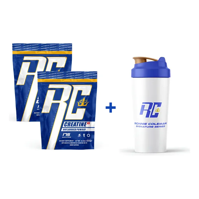 Kit 2x Creatina Refil Ronnie Coleman 100% Pura 525g +shaker
