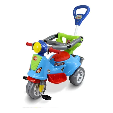 Triciclo Infantil Maral Avespa Azul Passeio Andador Reserva