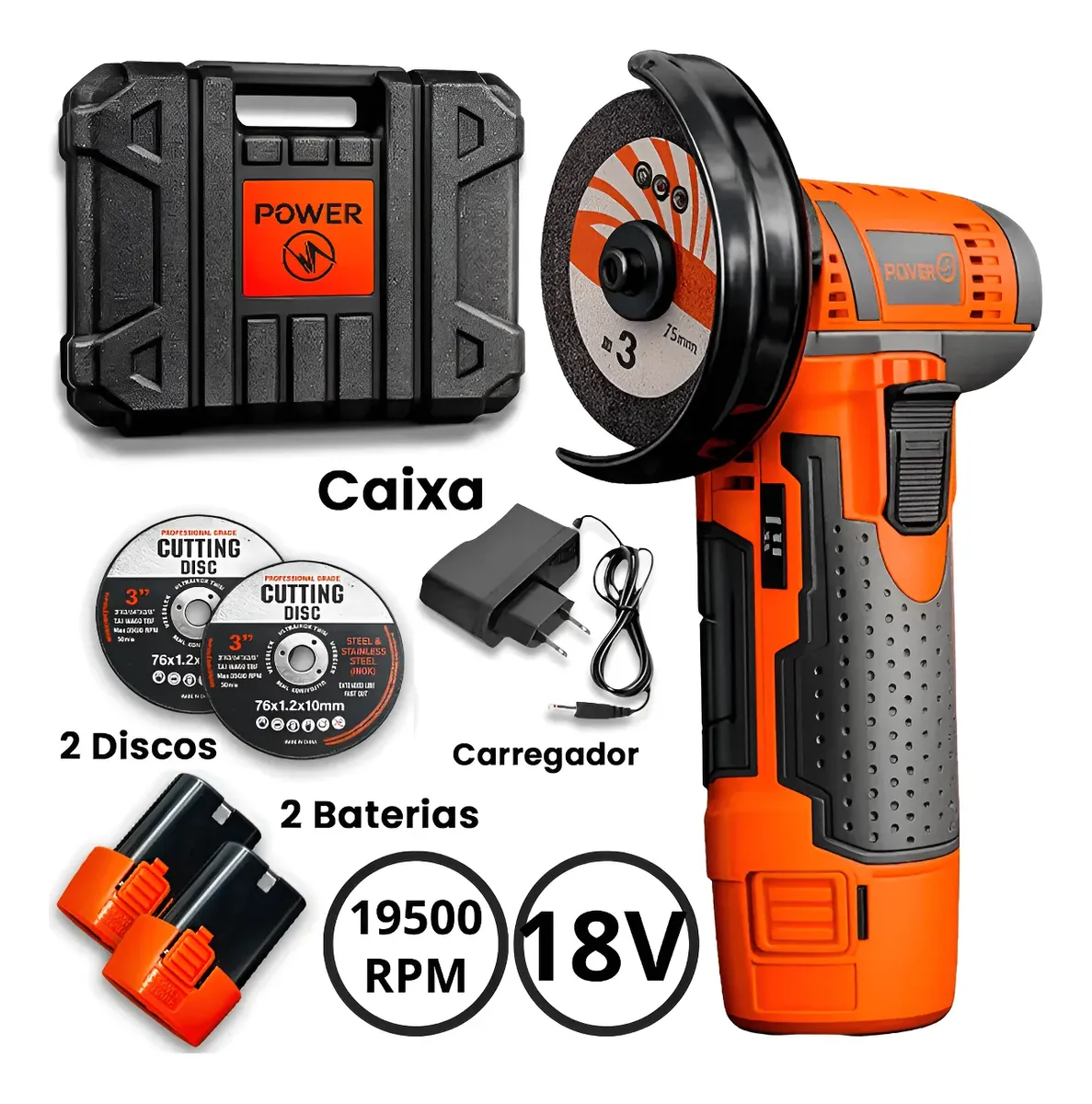 Esmerilhadeira Lixadeira Portátil 18v Profissional Bivolt