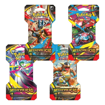 Caixa Com 24 Booster Unitário Pokémon Megaevolução Pokémon