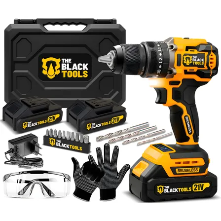 Parafusadeira Furadeira Profissional Brushless + Acessórios