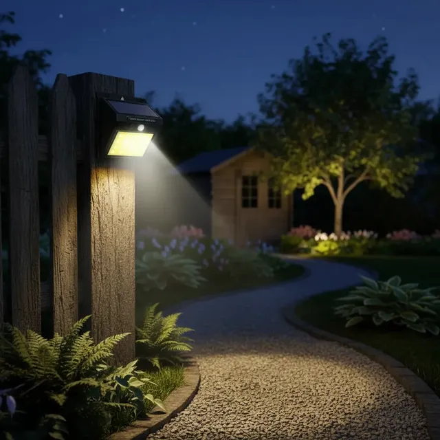 Arandela De Parede Luminaria Prova D' Água Solar Resistente