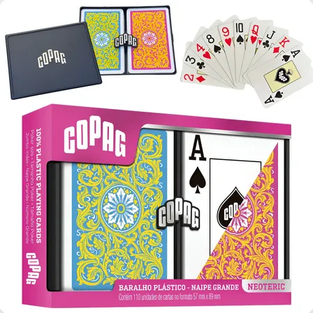 Baralho Copag 1546 C/ Estojo Neoteric Rosa Naipe Grande 139