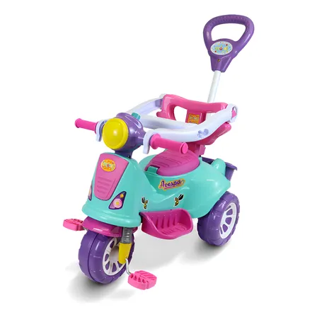 Triciclo Andador Passeio E Pedal Infantil 30 Kg Avespa Mara
