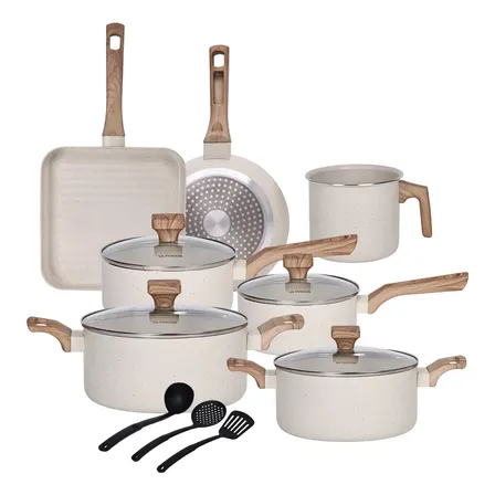 Jogo De Panelas Cerâmica Antiaderente Indução Gas 10 Peças