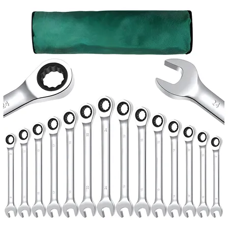 Jogo De Chave Combinado Esquadro E De Catraca 14 Pcs 8-24mm