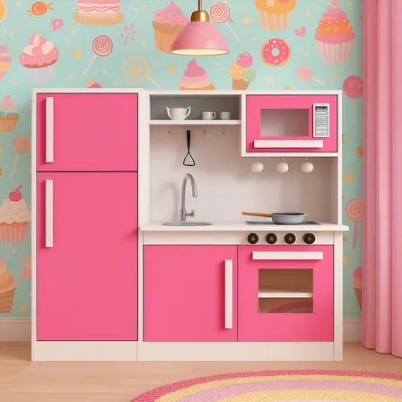 Cozinha Infantil Completa C/ Geladeira Fogão Pia E Microonda
