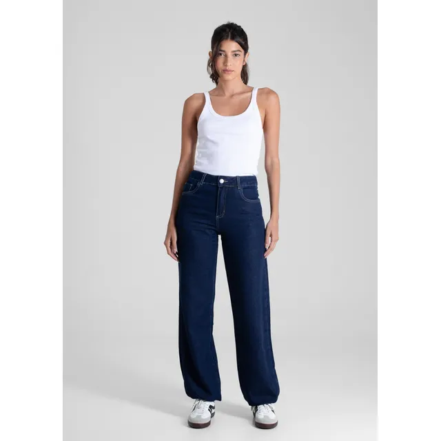 Sawary Feminino Índigo Algodão Calca Jeans Balone_281394