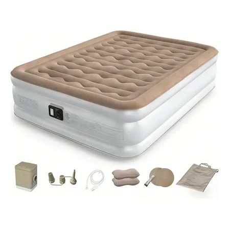 Colchão Inflável Com Inflador Acoplado Multiuso Portát