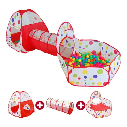 3 Em 1 Toca E Túnel Barraca Infantil Grande Menina Menino