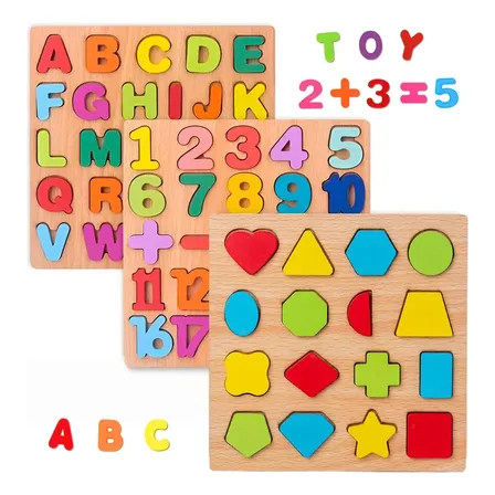 Kit 3 Jogos Brinquedos Educativos Numeros Letras Alfabeto