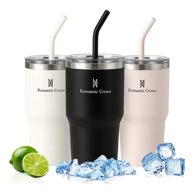 Copo Térmica 600ml Inox Anti-vazamento Para Café/chá/bebidas Preto Lisa