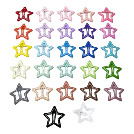 30unid Presilhas Tic Tac Estrela Sortidos Prendedores Cabelo