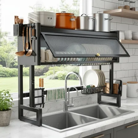 Escorredor De Louça Cozinha Pratos Organizador De Pia 65cm