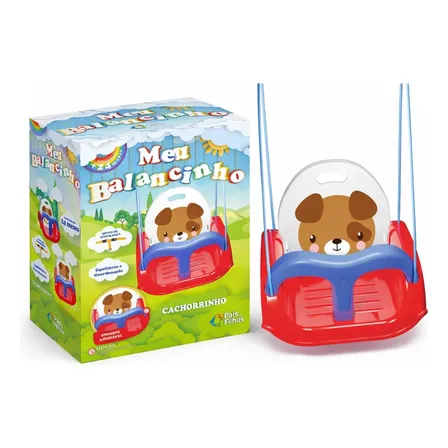 Balanço Infantil Meu Balancinho Cachorrinho - Pais & Filhos Vermelho E Azul