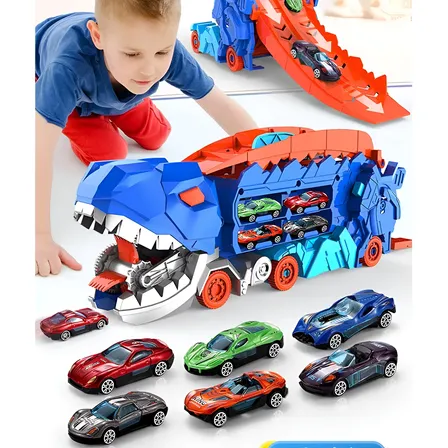 Caminhão De Transporte De Dinossauro De Brinquedo W Com K