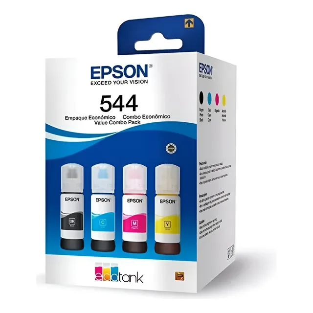 Kit 4 Tinta 544 Original Impressora L3250 L3210 L5190 L3110