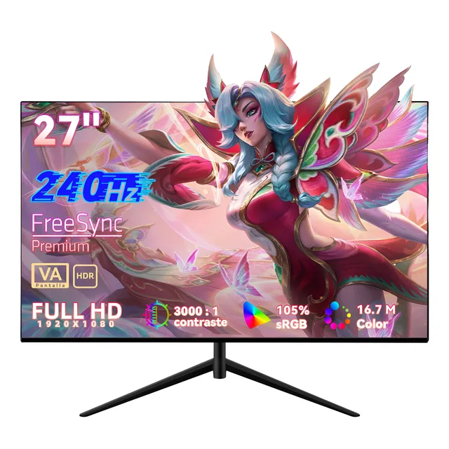 Monitor 27 Full Hd 240hz Gamer 1ms Led Hdmi/dp Pc Preto Cor Preto 127/220v