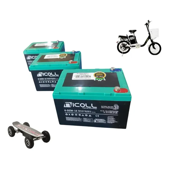 Kit 3 Baterias 12v 16ah Nicoll Bicicleta Elétrica Skate Bike