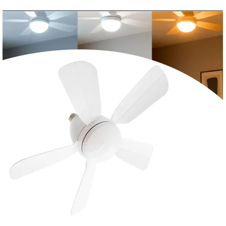 Ventilador De Teto Com Lâmpada Led Bivolt Vt02 E27