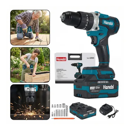 Parafusadeira Furadeira Impacto Brushless 4ah 21v 13mm 80nm