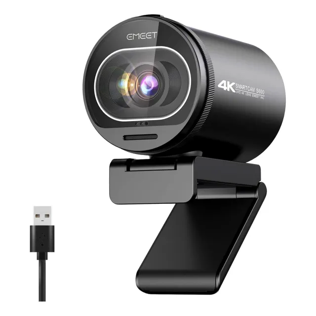 Emeet S600 4k Webcam Autofoco Com Microfone Camera Para Pc