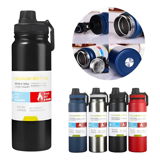 Garrafa Térmica 800ml Água Inox Academia Quente E Frio