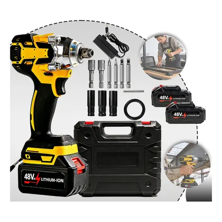 48v Chave De Impacto Elétrica, Equipada Com 2 Baterias