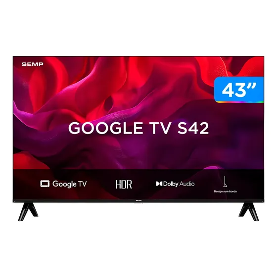 Smart Tv Semp 43s42 43 Led Fhd Google Tv Dolby Audio 60hz