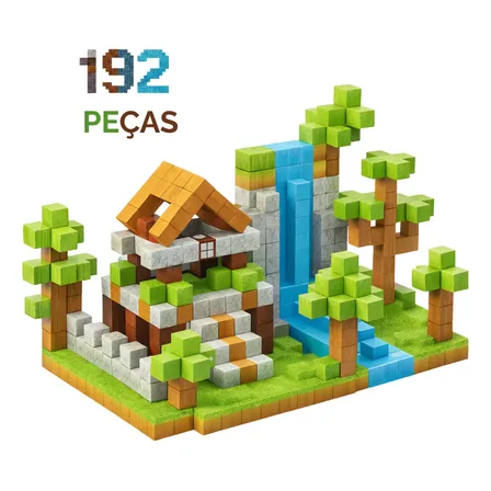 Kit Blocos Magnéticos Montar Construção Brinquedo Educativo