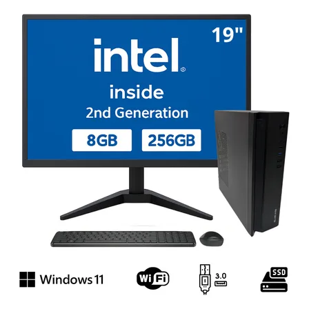 Computador Completo Slim Core I5 2ger Windows 11 Wifi Ssd