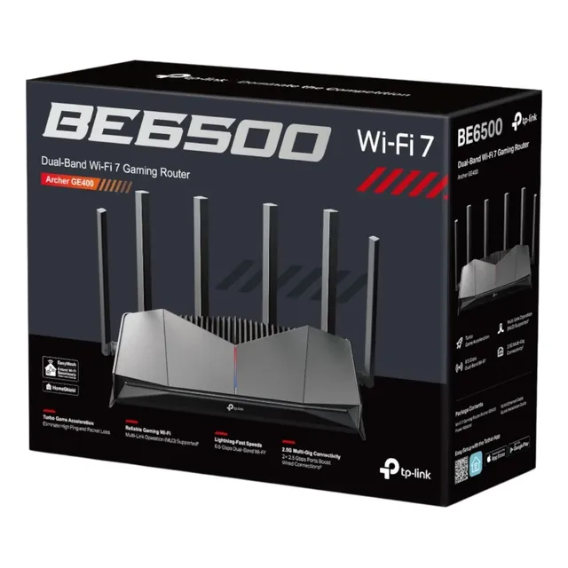 Tp-link Wifi 7 Archer Ge400 Gaming Router Be6500 2*2.5gb