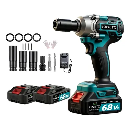 Chave De Impacto Kinetx 68vf Brushless 2 Baterias E Kit