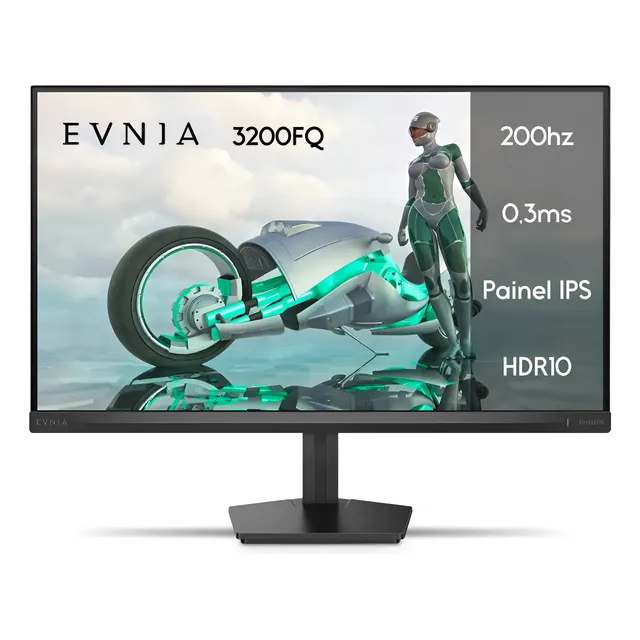 Monitor Gamer Philips 24 Evnia Ips 200hz 0,3ms Wide Fullhd Preto 127/220v