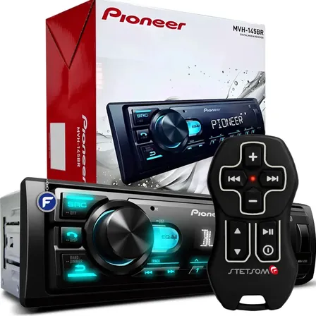 Radio Pioneer Bluetooth Usb Mp3 Player Controle Stetsom 500m