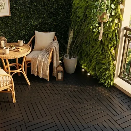 Kit 11 Deck Modular 1m2 Plástico Box Sacada Quintal Piscina