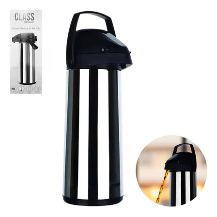Garrafa Térmica Air Pot 1,9l Inox Quente Ou Frio Café Chá