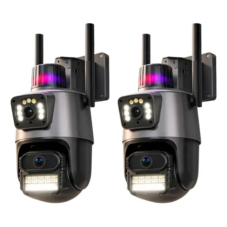 Kit2 Câmera Segurança Ip Wifi Lente Dupla 6mp Alarme Yoosee