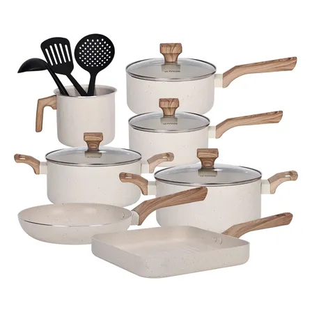 Jogo De Panelas Antiaderente Cerâmica 10 Peças Gas Indução