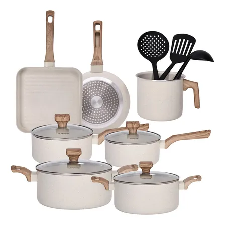 Jogo De Panelas Cerâmica Antiaderente 10 Peças Indução Gás