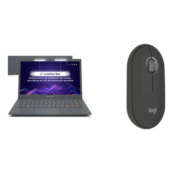 Kit Positivo: Notebook Positivo Vision C14 Lumina Bar Celeron 4gb 128gb Emmc Tela 14 Polegadas Hd Antirreflexo Windows 1