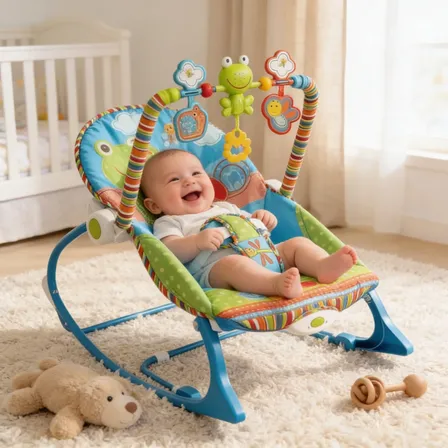 Cadeira De Descanso E Balanço Para Bebê Vibratória Musical