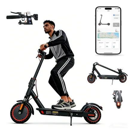 Patinete Elétrico Dobrável Portátil 35kmh Com Suspensão 350w