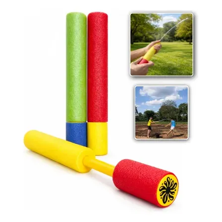Kit 3 Bastão Atira Água Brinquedo Infantil Piscina Praia