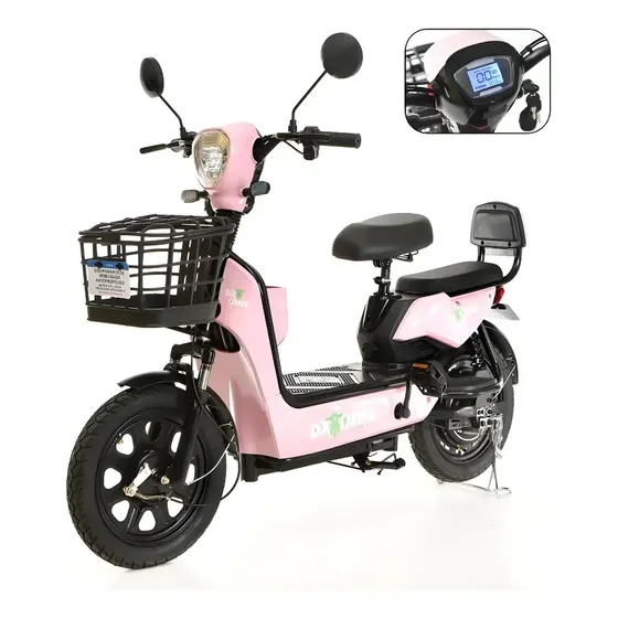Bicicleta Elétrica 48v350w Bikelete Com Motor Cor Rosa