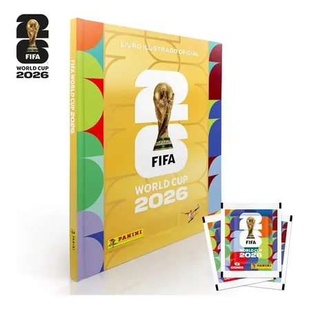 Álbum Copa Do Mundo 2026 Dourado Ouro Oficial + 70 Figurinha